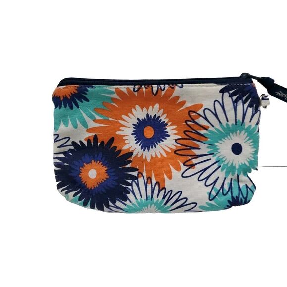 THIRTY-ONE Floral Canvas Zipper Pouch Makeup Travel Pencil Bag - Picture 2 of 6